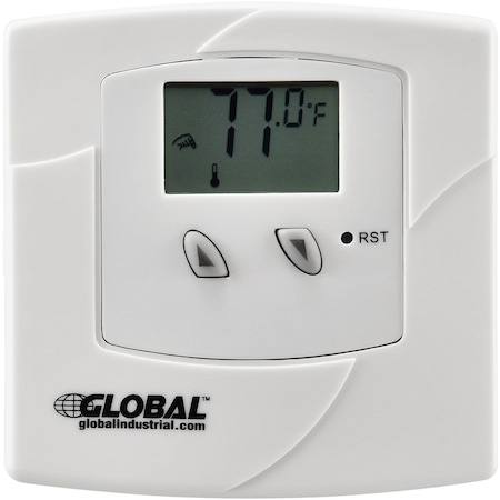 Global Industrial 24V Non-Programmable Thermostat, Heat or Cool Only 246111